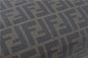 Authentic FENDI Zucca Shoulder Tote Bag PVC Leather Brown Black J7009