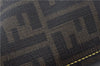Authentic FENDI Zucca Shoulder Tote Bag PVC Leather Brown Black J7009
