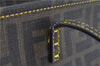 Authentic FENDI Zucca Shoulder Tote Bag PVC Leather Brown Black J7009