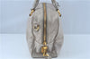 Authentic PRADA Leather Nappa 2Way Shoulder Hand Bag Light Gray J7014