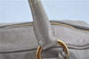 Authentic PRADA Leather Nappa 2Way Shoulder Hand Bag Light Gray J7014