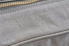 Authentic PRADA Leather Nappa 2Way Shoulder Hand Bag Light Gray J7014