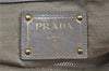 Authentic PRADA Leather Nappa 2Way Shoulder Hand Bag Light Gray J7014