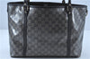 Authentic GUCCI GG Crystal Shoulder Tote Bag PVC Leather 197953 Black J7024