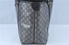 Authentic GUCCI GG Crystal Shoulder Tote Bag PVC Leather 197953 Black J7024
