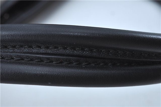 Authentic GUCCI GG Crystal Shoulder Tote Bag PVC Leather 197953 Black J7024