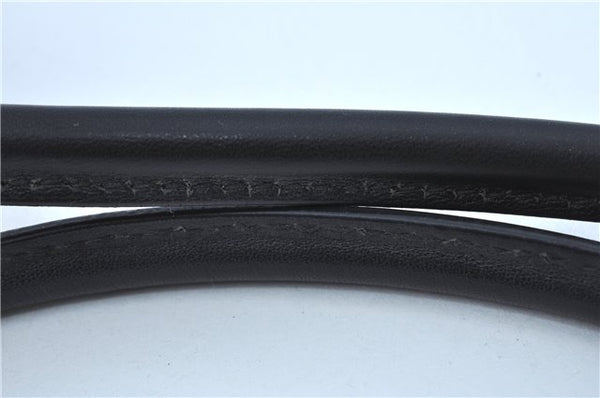 Authentic GUCCI GG Crystal Shoulder Tote Bag PVC Leather 197953 Black J7024