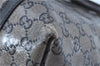 Authentic GUCCI GG Crystal Shoulder Tote Bag PVC Leather 197953 Black J7024