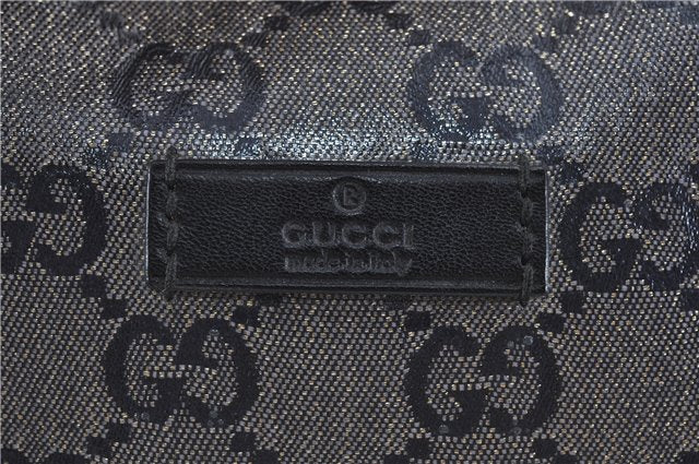 Authentic GUCCI GG Crystal Shoulder Tote Bag PVC Leather 197953 Black J7024