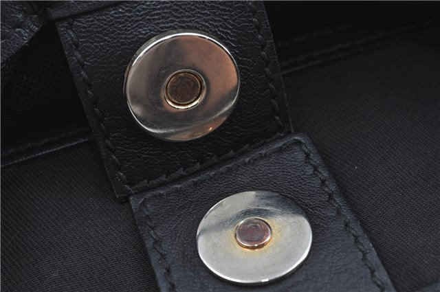 Authentic GUCCI GG Crystal Shoulder Tote Bag PVC Leather 197953 Black J7024