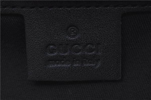 Authentic GUCCI GG Crystal Shoulder Tote Bag PVC Leather 197953 Black J7024