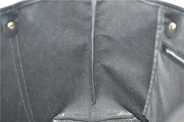 Authentic GUCCI GG Crystal Shoulder Tote Bag PVC Leather 197953 Black J7024