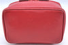 Authentic GUCCI Horsebit Vanity Hand Bag Purse Leather Red J7027