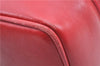 Authentic GUCCI Horsebit Vanity Hand Bag Purse Leather Red J7027