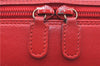 Authentic GUCCI Horsebit Vanity Hand Bag Purse Leather Red J7027