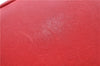 Authentic GUCCI Horsebit Vanity Hand Bag Purse Leather Red J7027