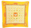 Authentic HERMES Pleats Scarf "Joyaux de l'Ete" Silk Orange Box J7031