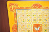 Authentic HERMES Pleats Scarf "Joyaux de l'Ete" Silk Orange Box J7031