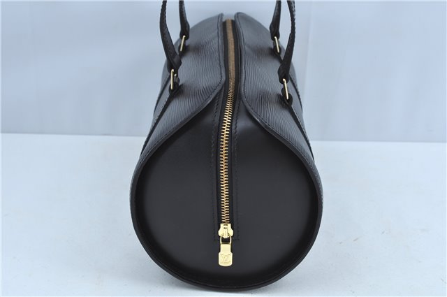 Authentic Louis Vuitton Epi Soufflot Black Hand Bag M52222 LV J7034