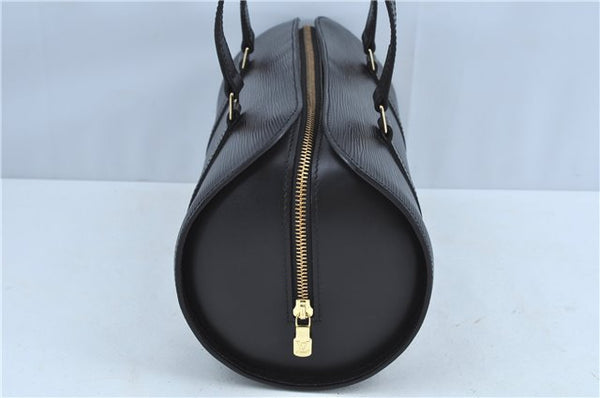 Authentic Louis Vuitton Epi Soufflot Black Hand Bag M52222 LV J7034