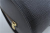 Authentic Louis Vuitton Epi Soufflot Black Hand Bag M52222 LV J7034