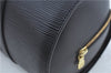 Authentic Louis Vuitton Epi Soufflot Black Hand Bag M52222 LV J7034