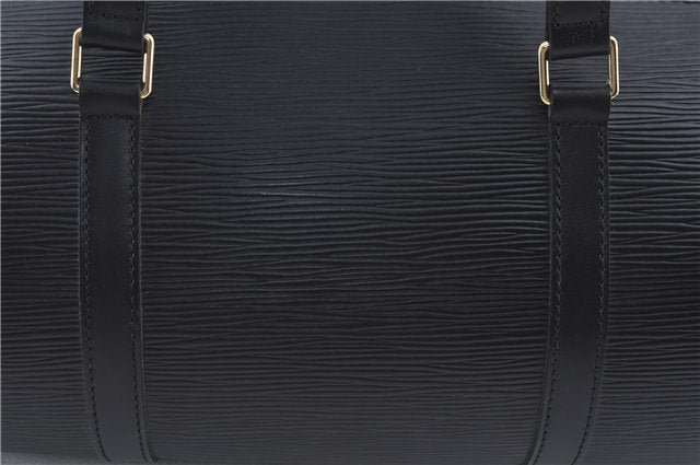 Authentic Louis Vuitton Epi Soufflot Black Hand Bag M52222 LV J7034