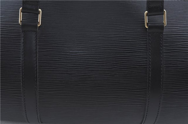Authentic Louis Vuitton Epi Soufflot Black Hand Bag M52222 LV J7034