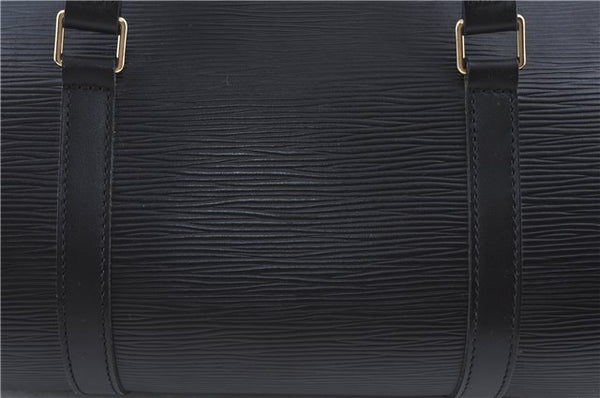 Authentic Louis Vuitton Epi Soufflot Black Hand Bag M52222 LV J7034