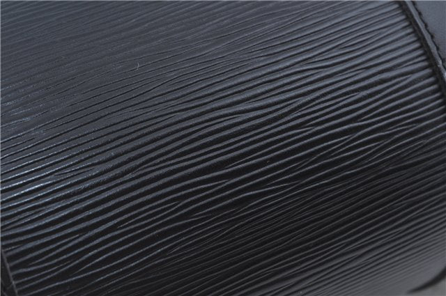 Authentic Louis Vuitton Epi Soufflot Black Hand Bag M52222 LV J7034