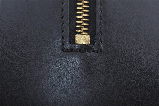 Authentic Louis Vuitton Epi Soufflot Black Hand Bag M52222 LV J7034