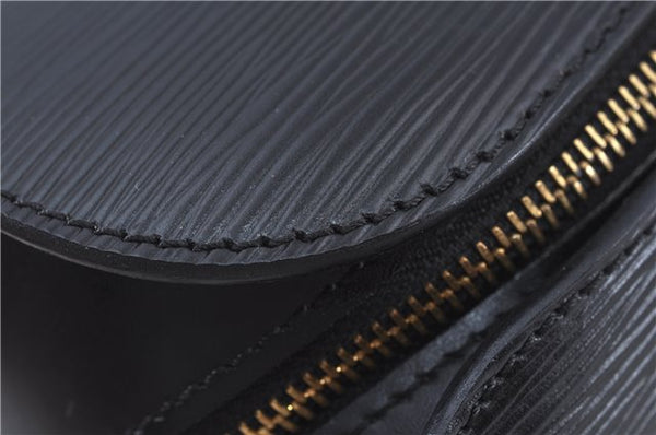 Authentic Louis Vuitton Epi Soufflot Black Hand Bag M52222 LV J7034