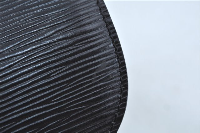 Authentic Louis Vuitton Epi Soufflot Black Hand Bag M52222 LV J7034