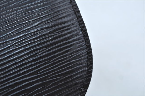 Authentic Louis Vuitton Epi Soufflot Black Hand Bag M52222 LV J7034