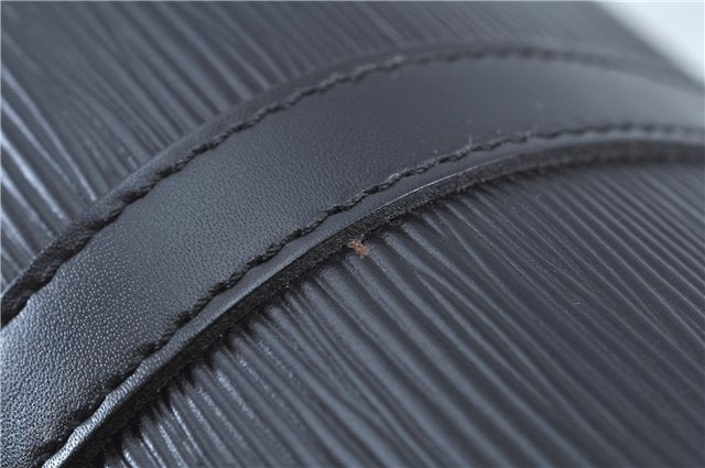 Authentic Louis Vuitton Epi Soufflot Black Hand Bag M52222 LV J7034