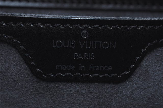Authentic Louis Vuitton Epi Soufflot Black Hand Bag M52222 LV J7034