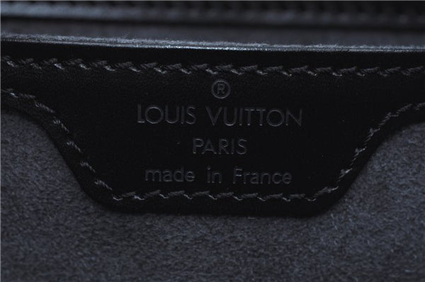 Authentic Louis Vuitton Epi Soufflot Black Hand Bag M52222 LV J7034