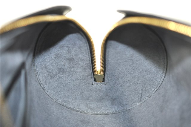 Authentic Louis Vuitton Epi Soufflot Black Hand Bag M52222 LV J7034