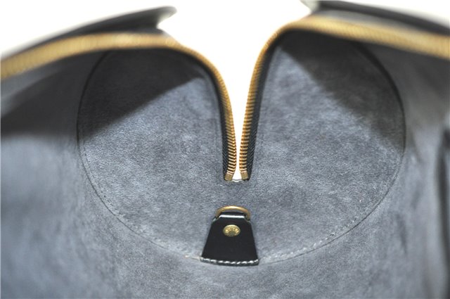 Authentic Louis Vuitton Epi Soufflot Black Hand Bag M52222 LV J7034