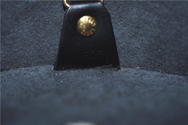 Authentic Louis Vuitton Epi Soufflot Black Hand Bag M52222 LV J7034
