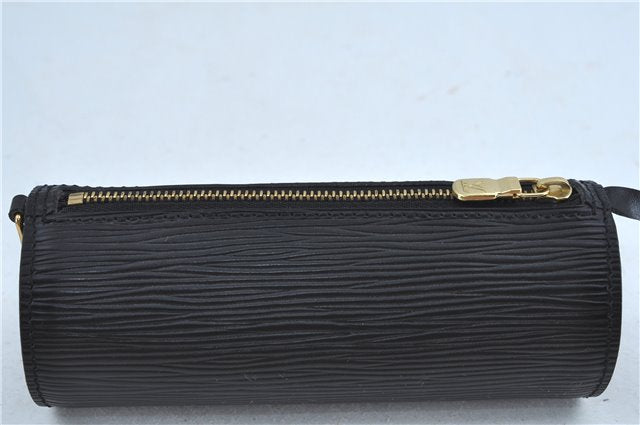 Authentic Louis Vuitton Epi Soufflot Black Hand Bag M52222 LV J7034