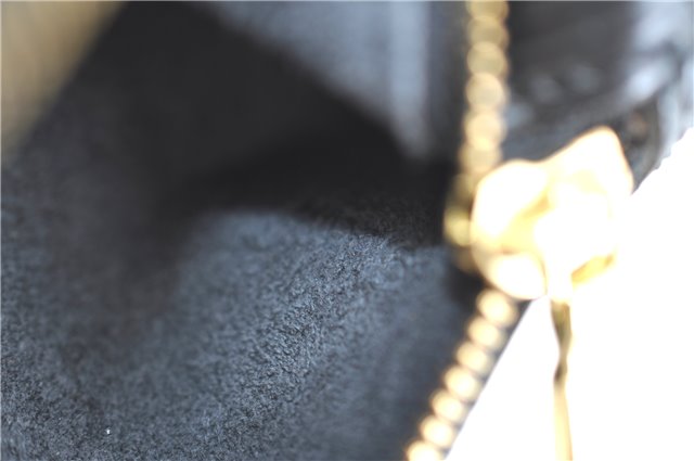 Authentic Louis Vuitton Epi Soufflot Black Hand Bag M52222 LV J7034