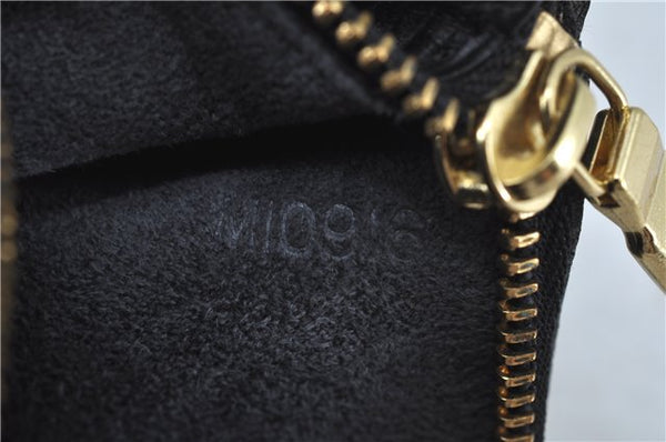 Authentic Louis Vuitton Epi Soufflot Black Hand Bag M52222 LV J7034