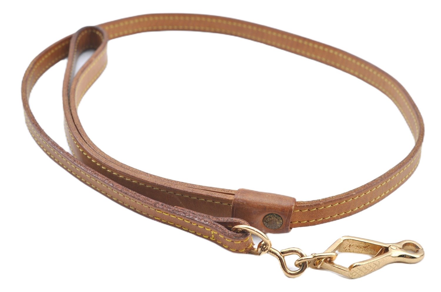 Authentic Louis Vuitton Collar Strap Leather 35.8