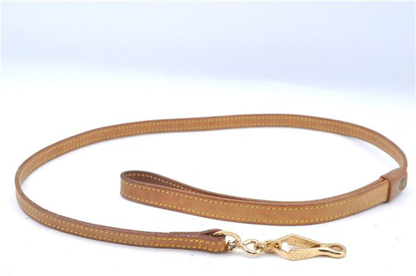 Authentic Louis Vuitton Collar Strap Leather 35.8" Beige LV J7035