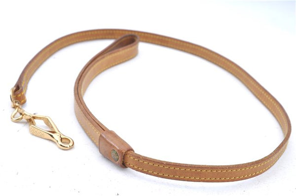 Authentic Louis Vuitton Collar Strap Leather 35.8" Beige LV J7035