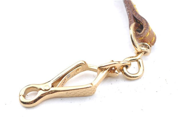 Authentic Louis Vuitton Collar Strap Leather 35.8" Beige LV J7035