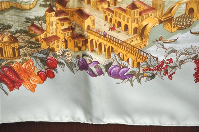 Authentic HERMES Pleats Scarf 