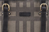 Authentic BURBERRY Check Hand Tote Bag Purse Canvas Leather Beige Brown J7045