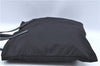 Authentic PRADA Nylon Tessuto Leather Tote Hand Bag Purse Black J7046